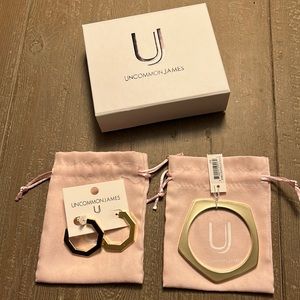 Uncommon James earrings and matching bracelet. NWT